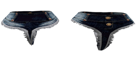 Second Life Marketplace - Little Rock Denim Booty Shorts V2 (Kupra)